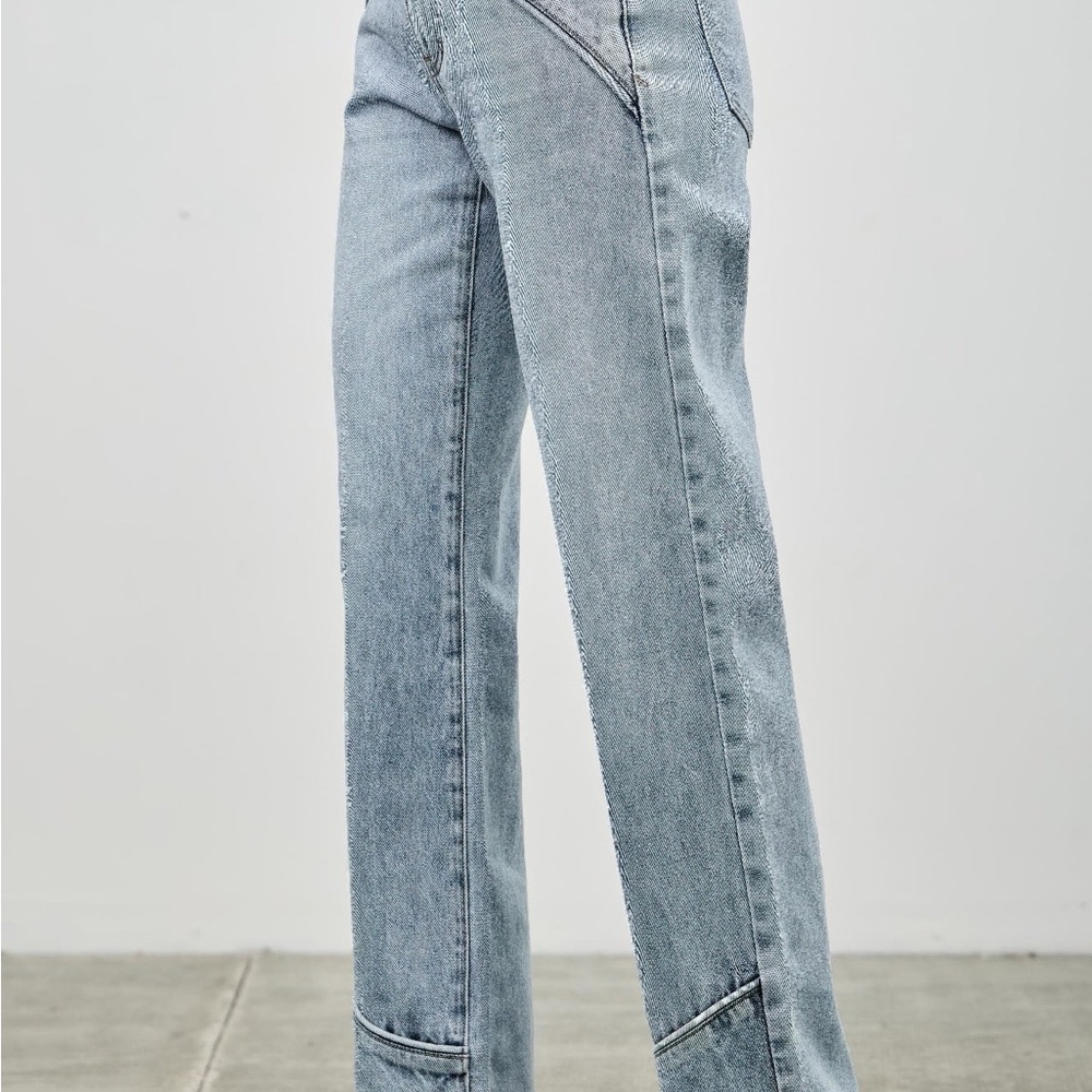 Mid Rise Straight Piping Pants - Picture 8 of 12